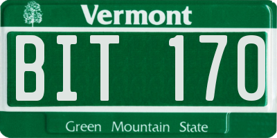 VT license plate BIT170