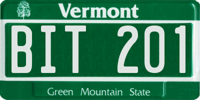 VT license plate BIT201