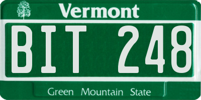 VT license plate BIT248