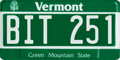 VT license plate BIT251