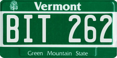 VT license plate BIT262