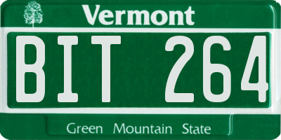 VT license plate BIT264