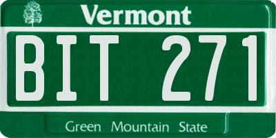 VT license plate BIT271