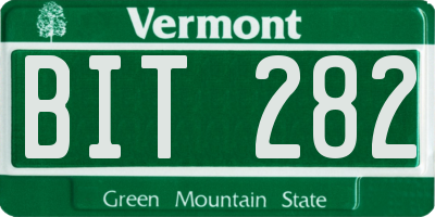 VT license plate BIT282