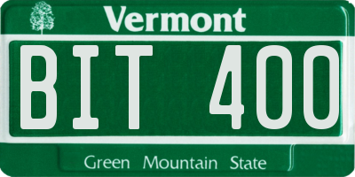 VT license plate BIT400