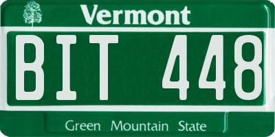 VT license plate BIT448