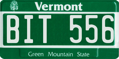 VT license plate BIT556