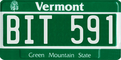 VT license plate BIT591