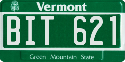 VT license plate BIT621