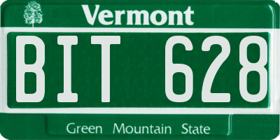 VT license plate BIT628