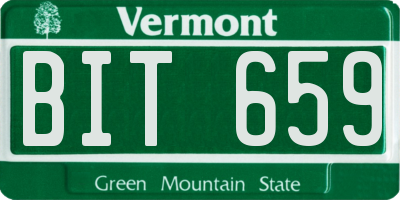 VT license plate BIT659