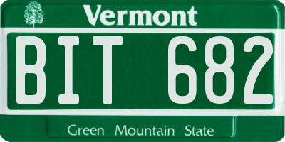 VT license plate BIT682
