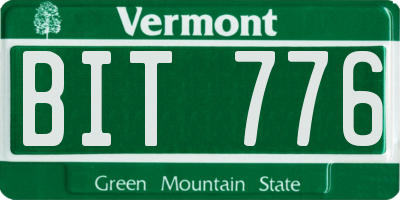 VT license plate BIT776