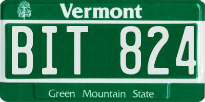VT license plate BIT824