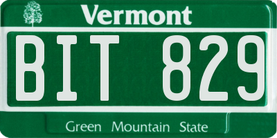 VT license plate BIT829