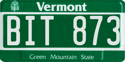 VT license plate BIT873