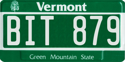 VT license plate BIT879