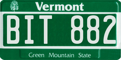 VT license plate BIT882