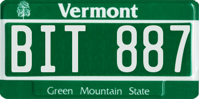 VT license plate BIT887