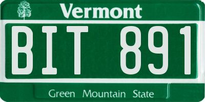 VT license plate BIT891