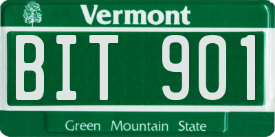 VT license plate BIT901
