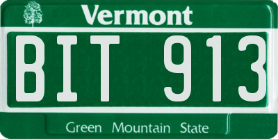 VT license plate BIT913