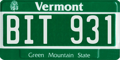 VT license plate BIT931