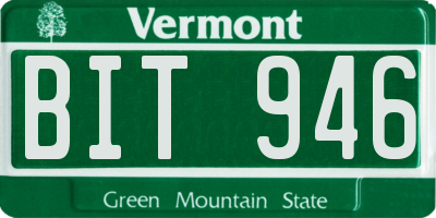 VT license plate BIT946