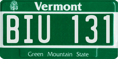 VT license plate BIU131