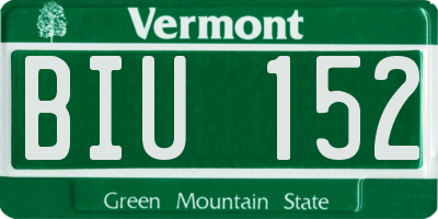 VT license plate BIU152