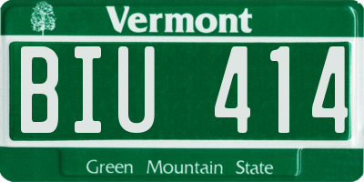 VT license plate BIU414