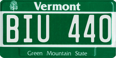 VT license plate BIU440