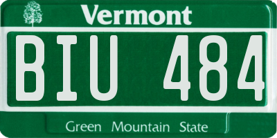 VT license plate BIU484