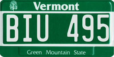 VT license plate BIU495
