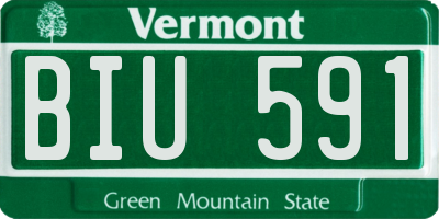 VT license plate BIU591