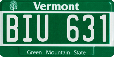 VT license plate BIU631