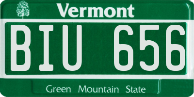 VT license plate BIU656