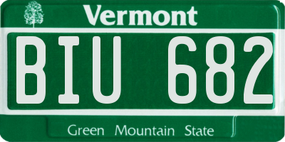 VT license plate BIU682