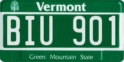 VT license plate BIU901