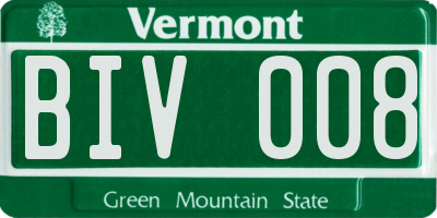 VT license plate BIV008