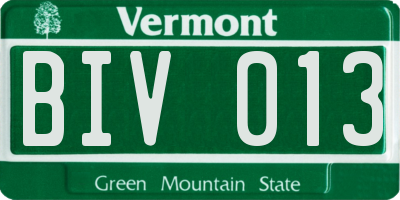 VT license plate BIV013