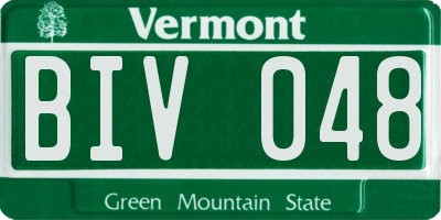 VT license plate BIV048