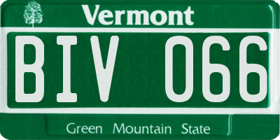 VT license plate BIV066