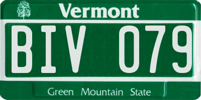 VT license plate BIV079