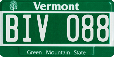 VT license plate BIV088