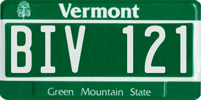 VT license plate BIV121