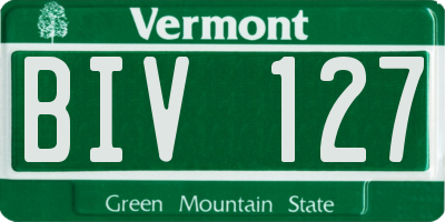 VT license plate BIV127