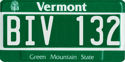 VT license plate BIV132