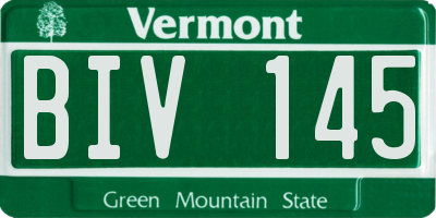 VT license plate BIV145