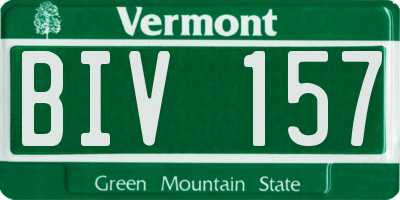 VT license plate BIV157